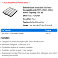 thumbnail image 2 of Behind Glove Box Cabin Air Filter - Compatible with 1999, 2002 - 2004 Honda Odyssey 3.5L V6 2003, 2 of 2