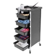 thumbnail image 6 of HD-01 Black Beauty Salons Barber Stores Salon Trolley Cart with Wheels +5 Drawers, 6 of 12