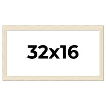 32x16 Frame White Real Wood Picture Frame Width 1.5 inches | Interior Frame Depth 0.5 inches | Barn