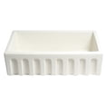 thumbnail image 2 of ALFI brand AB3318HS-B Biscuit 33" x 18" Reversible Fluted / Smooth Fireclay Farm Sink, 2 of 4