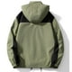 thumbnail image 4 of Blusa y camisa de manga larga con cuello vuelto para hombre, estilo casual, para exteriores, deportes, bolsillos con cremallera, color liso, con capucha, manga larga, cuello vuelto, chaqueta, blusa pa, 4 of 4