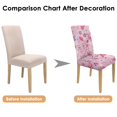 thumbnail image 6 of Set of 4 Wildflower Botanical Dining Chair Covers Romantic Nature Print Washable Polyester Stretch Slipcovers Removable Protector for Artistic Home Decor, 6 of 6