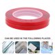thumbnail image 4 of KAKOWELY 2 rollos de cinta adhesiva de doble cara transparente para montaje, resistente y adhesiva para embalaje de uñas a presión., 4 of 5