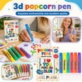 thumbnail image 3 of Magic Popcorns Pens | Create Raised 3D Puffy With Bubble Pens, Includes 6 Vibrant Colors, Dries With Fun Texture, Great For Crafts School Projects, 1Pcs, 3 of 6
