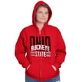 thumbnail image 3 of Ohio Hometown Pride OH Local Buckeye Unisex Fleece Graphic Zip Up Hoodie Brisco Brands 2X, 3 of 5