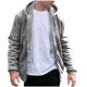 thumbnail image 3 of Ceisia Men's Color-Block Fleece-Lined Zip-Up Hooded Jacket for Casual & Winter Wear Gray XL Gifts, 3 of 7