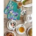 thumbnail image 4 of Hello Spring Kitchen Dish Towels for Drying Dishes Set of 3, Pastoral Purple Bottle Floral Dark Green Wood Waffle Weave Microfiber Hand Tea Bathroom Towels Quick Dry & Absorbent Towel 15.7x23.6, 4 of 7