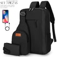 thumbnail image 2 of Mochila Shendy Vendy Backpack Impermeable Set De 3pzs Con Riñonera Y Puerto Usb, 2 of 6