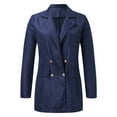 thumbnail image 4 of Baberdicy Women Coat Womens Casual Pocket Office Draped Front Cardigan Jacket Work Suittank Top Navy Xl, 4 of 5
