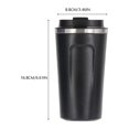 thumbnail image 3 of LEEYNEER17 Oz Travel Coffee Cups Vacuum Insulated Mug Thermal Tumbler to Go with Lid Leak Proof Reusable Stainless Steel Coffee Mug Spill Proof for Hot and Cold Water Coffee and Tea, 3 of 7