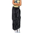 thumbnail image 2 of Women Low Waist Baggy Cargo Pants Casual Drawstring Loose Wide Leg Pocket Joggers Trousers Sweatpants, 2 of 6