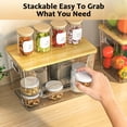 thumbnail image 2 of Potato Storage Bin, PANTASIA Onion Holder Stackable Kitchen Pantry Organizer with Bamboo Lid 4 Pack, Clear, 2 of 9