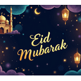 thumbnail image 4 of Eid Mubarak Celebration Colorful Lanterns Night Sky Backdrop Banner Decorations Party Supplies Photography Props Islamic Festival, 4 of 8