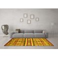 thumbnail image 3 of Ahgly Company Machine Washable Indoor Rectangle Abstract Yellow Modern Area Rugs, 6' x 9', 3 of 4