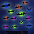 thumbnail image 4 of Upgraded Halloween LED Light Up Bats Stickers with Strong Adhesive Tape, Glow in The Dark Flying Bats Decor for Indoor Outdoor Wall Ceiling Decoration, 4 of 4