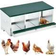 thumbnail image 5 of Royalbelle Green 4 Hole Chicken Nesting Box, Galvanized Steel Laying Box Wall-Mounted, 5 of 5