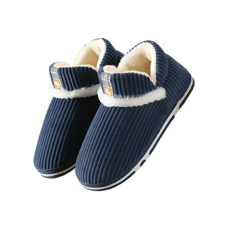 

Zodanni Unisex Lightweight House Slippers Outdoor Non-slip Slip On Warm Slipper Comfort Plush Lining 1802 [High Gang Cotton Shoes] Tibetan Qing 8.5-9