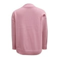 thumbnail image 6 of Women's Solid Color Casual Knit V Neck Loose Sweater, 6 of 6