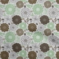 thumbnail image 1 of oneOone Polyester Spandex Light Green Fabric Floral Retro Fabric For Sewing Printed Craft Fabric By The Yard 56 Inch Wide, 1 of 5