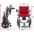 thumbnail image 3 of Alton Mobility -KANO- (only 35lbs) Foldable Electric Wheelchair, Travel Size, User-Friendly - Red, 3 of 12