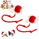 thumbnail image 1 of 2pcs 360° Smart Automatic Rolling Pet Ball, Rechargeable Irregular Movement for Cats & Dogs, Red{HH}, 1 of 5