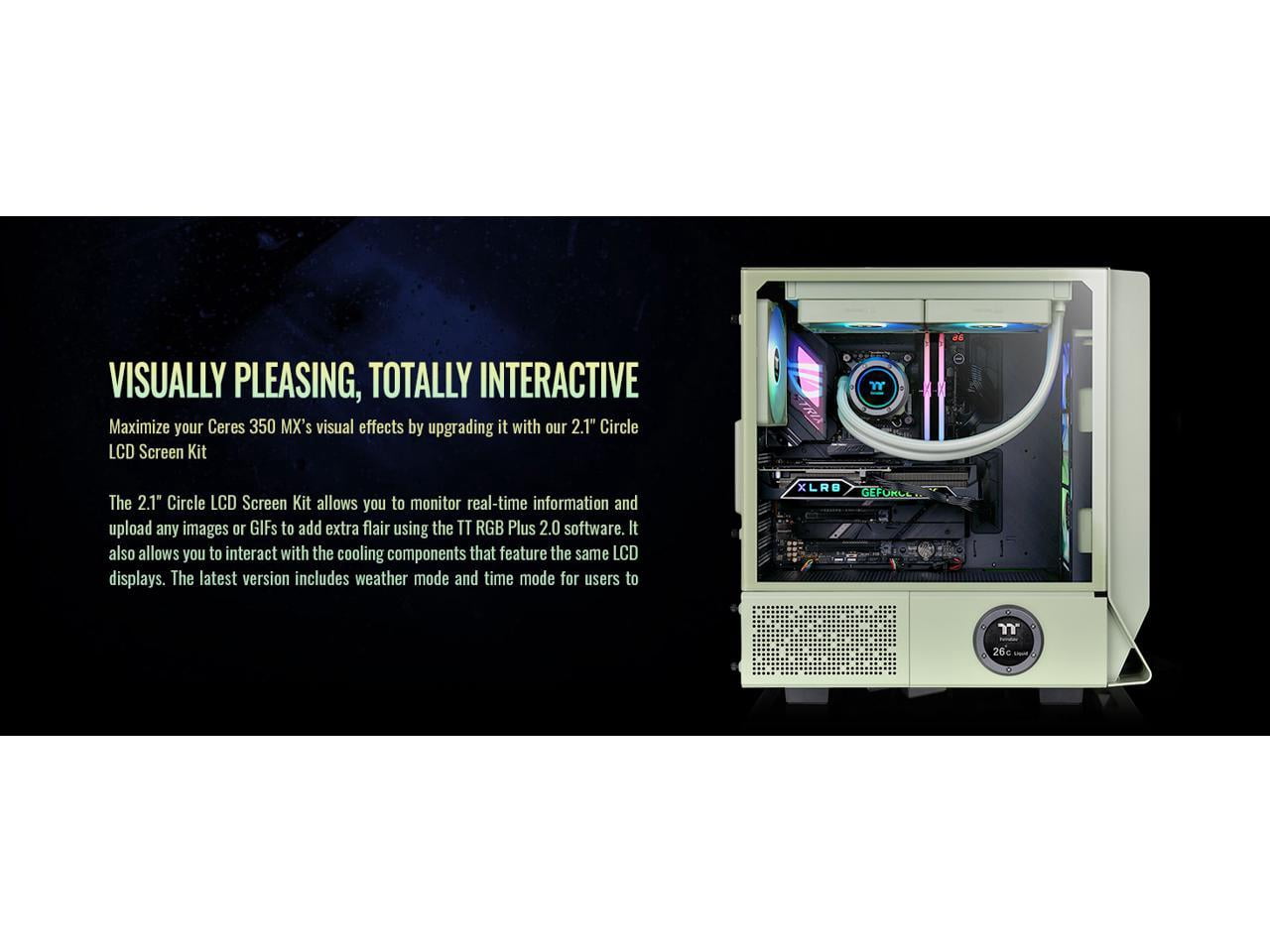 Thermaltake Ceres 350 MX ATX Mid Tower Chassis Macha Green CA-1Z3-00MEWN-00
