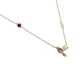 thumbnail image 1 of 925 Sterling Silver Women's Necklace, Simple Vintage Style, Chalcedony Garnet and Pearl Hummingbird Pendant, 1 of 3