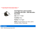 thumbnail image 2 of Front Right Door Latch Assembly - Compatible with 2004 - 2006 Mercedes-Benz E500 2005, 2 of 2