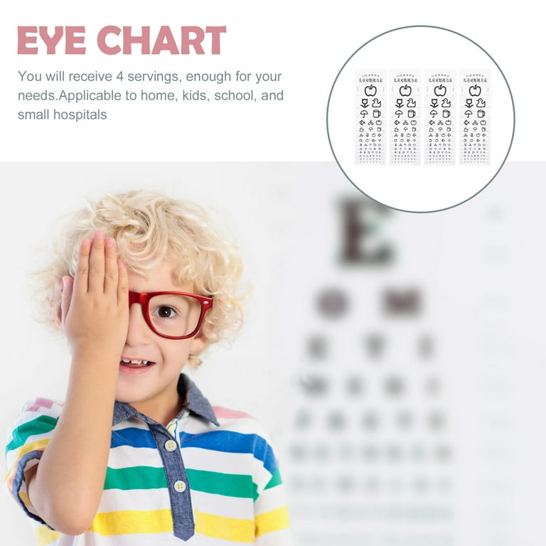 1 Sheet eye chart for kids Eye Chart Decor Vision Test Wall Charts