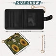 thumbnail image 3 of Small Wallet For Women Bifold Leather Pocket Coin Credit Card Holder With RFID Blocking Sunflower Daises Pattern, 3 of 6