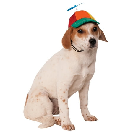 Multicolored Propeller Hat Headpiece Dog Costume Accessory ML