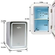 Koolatron Cosmetics Fridge w/ LED Lighted Makeup Mirror 12V 110V, 6L