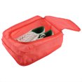thumbnail image 2 of Bolsas de almacenamiento de zapatos plegables y duraderas para viajes, organizadores de armario portátiles de color rosa, 2 of 8