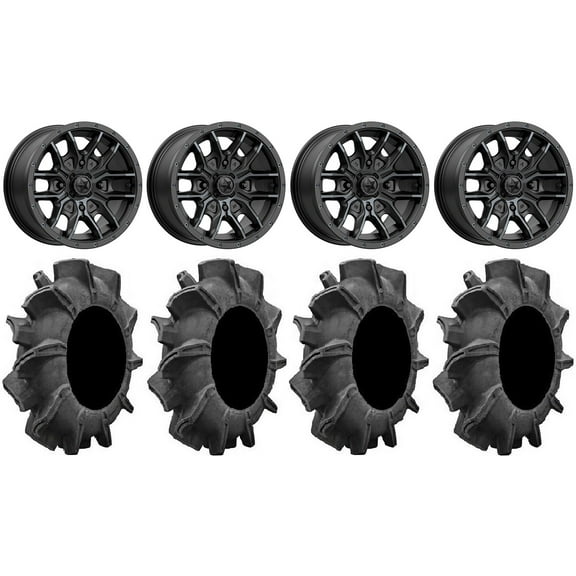 MSA Fang 14" Wheels Black 32" Assassinator Tires Polaris RZR XP 1000 / PRO XP / Ranger XP 900/1000