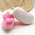 thumbnail image 4 of Girls Kids Cute Bow Slippers with Warm Plush Fleece House Slip-on Shoes, 4 of 6