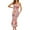 Pink Red Big Floral, variant on Women's Summer Floral Midi Tank Dress Sleeveless Strappy Ruffle Hem Smocked Bodycon Dresses