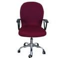 thumbnail image 3 of Elastic Swivel Computer Chair Cover Office Home Armchair Seat Decor Slipcover Maroon, 3 of 7