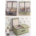 thumbnail image 4 of Foldable Linen Storage Box with Double Lid, Large Capacity Organizer (50x30x25 cm) for Home, Office, Clothes, Books, Toys – Durable, Portable, Stylish Design, 4 of 5