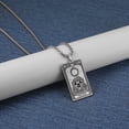 thumbnail image 3 of TEAMER Skeleton Tarot Card Necklace Stainless Steel Amulet Marigold Tarot Card Major Arcana Necklaces for Women Men, 3 of 4