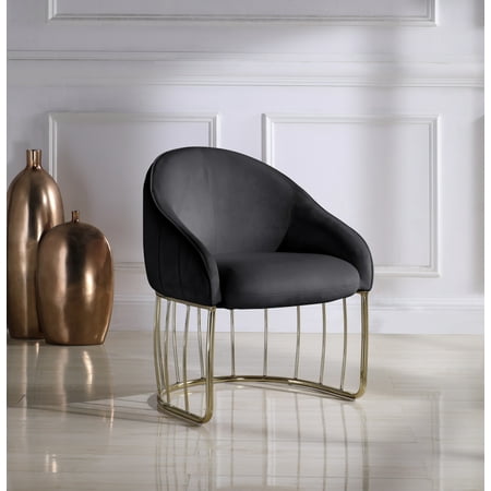 Chic Home Vivienne Velvet Upholstered Half Moon Accent Chair