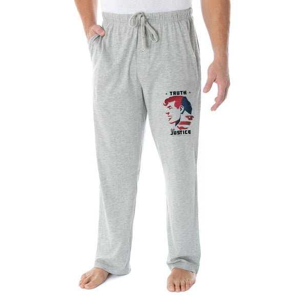 DC Mens' Superman Silhouette Truth and Justice Sleep Pajama Pants