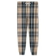 thumbnail image 6 of Wutalume Men's Drawstring Pocket Cuffed Casual Pants with Checkered Pattern, Soft Home Sleep Pants for Comfortable Wear and Relaxation,Khaki M, 6 of 7