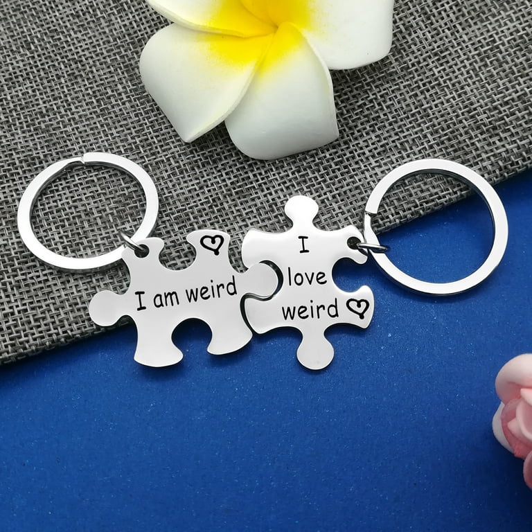 Couple Gifts for Boyfriend Girlfriend - His Crazy Her Weirdo Keychain for Him  Her Keyring Valentine's Day Gift for Husband Wife - AliExpress