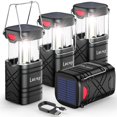 thumbnail image 1 of Linterna de camping LETMY recargable LED solar, paquete de 4, 1 of 7