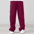 thumbnail image 4 of BXJX Boys Cotton Sweatpants, Casual Elastic Waist Comfortable Outdoor Sports Pants for Kids Red Size 14-15 T, 4 of 6