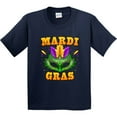 thumbnail image 3 of Inktastic Mardi Gras with Green Masquerade Mask Youth T-Shirt, 3 of 5