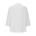 thumbnail image 5 of White T Shirts for Women's Fashion Casual V Neck Down Short Sleeve Top T Shirt Fashion Clothing, 5 of 5