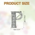 thumbnail image 2 of Uxcell Letters Brooch Pins, Letter Initial Rhinestone Brooch Metal Broaches Pins for Women Men Breastpin Gifts Jewelry Letter P, 2 of 7