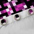 thumbnail image 4 of Manfei Abstract Pixel Black Out Curtains,Minimalism Geometric Checkered Curtains Pack of 2 (42x63 Each),Pink Black Bedroom Curtains For Girls Boys,Super Cozy Room Decor, 4 of 6