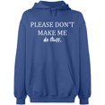 thumbnail image 2 of OXI Hoodie Sweatshirt - Please Don't Make Me Do Stuff, Basic Casual Hoodie for Men's and Women Fleece Hoodie Long Sleeve - Indigo Blue 2X-Large, 2 of 3